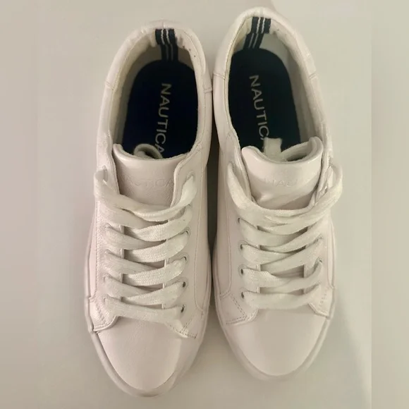 Nautica Women's Classic White Sneakers - Picture 7 of 7